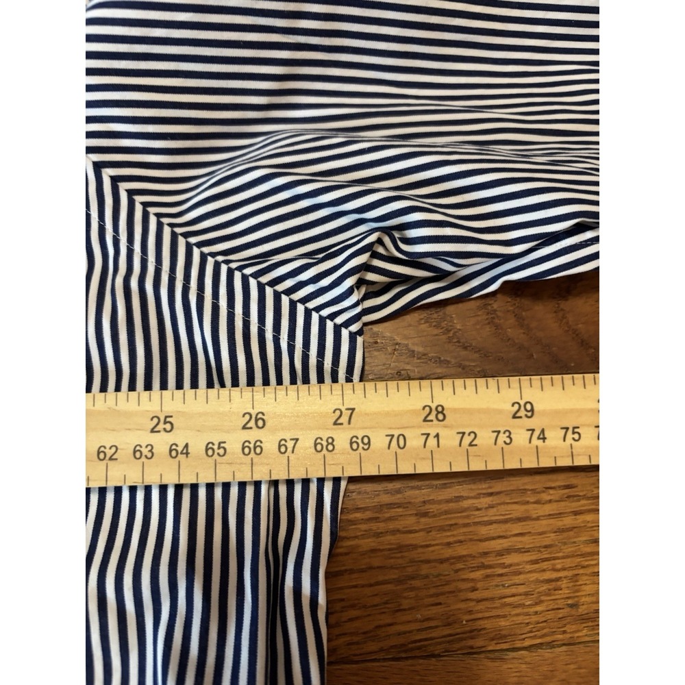 Polo Ralph Lauren Shirt Men XXL Blue Striped Classic Fit Button Up Red Pony - Picture 5 of 5